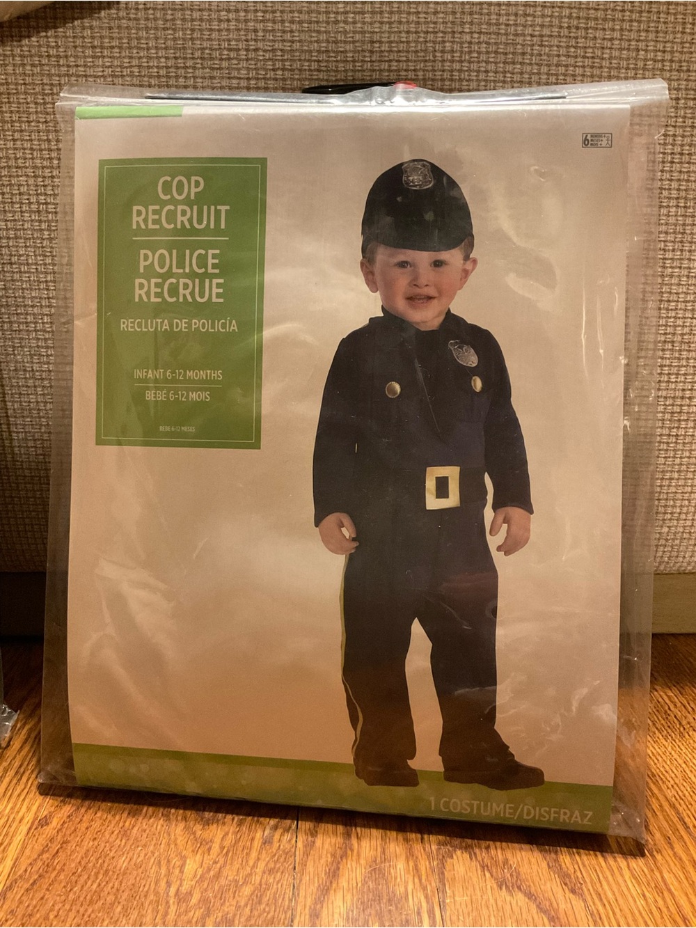 Baby Police Recruit Costume - Navy Blue Infant Outfit
